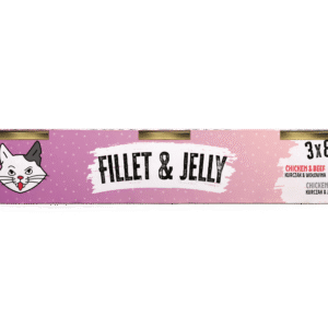 Recompensă umedă pentru pisici adulte Mr. Bandit Cat MIX, Fillet & Jelly, pui și vită, ton și somon, pui și miel, 3x80g