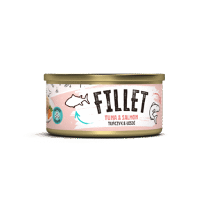 Recompensă umedă pentru pisici adulte Mr. Bandit Fillet, ton si somon, 80g