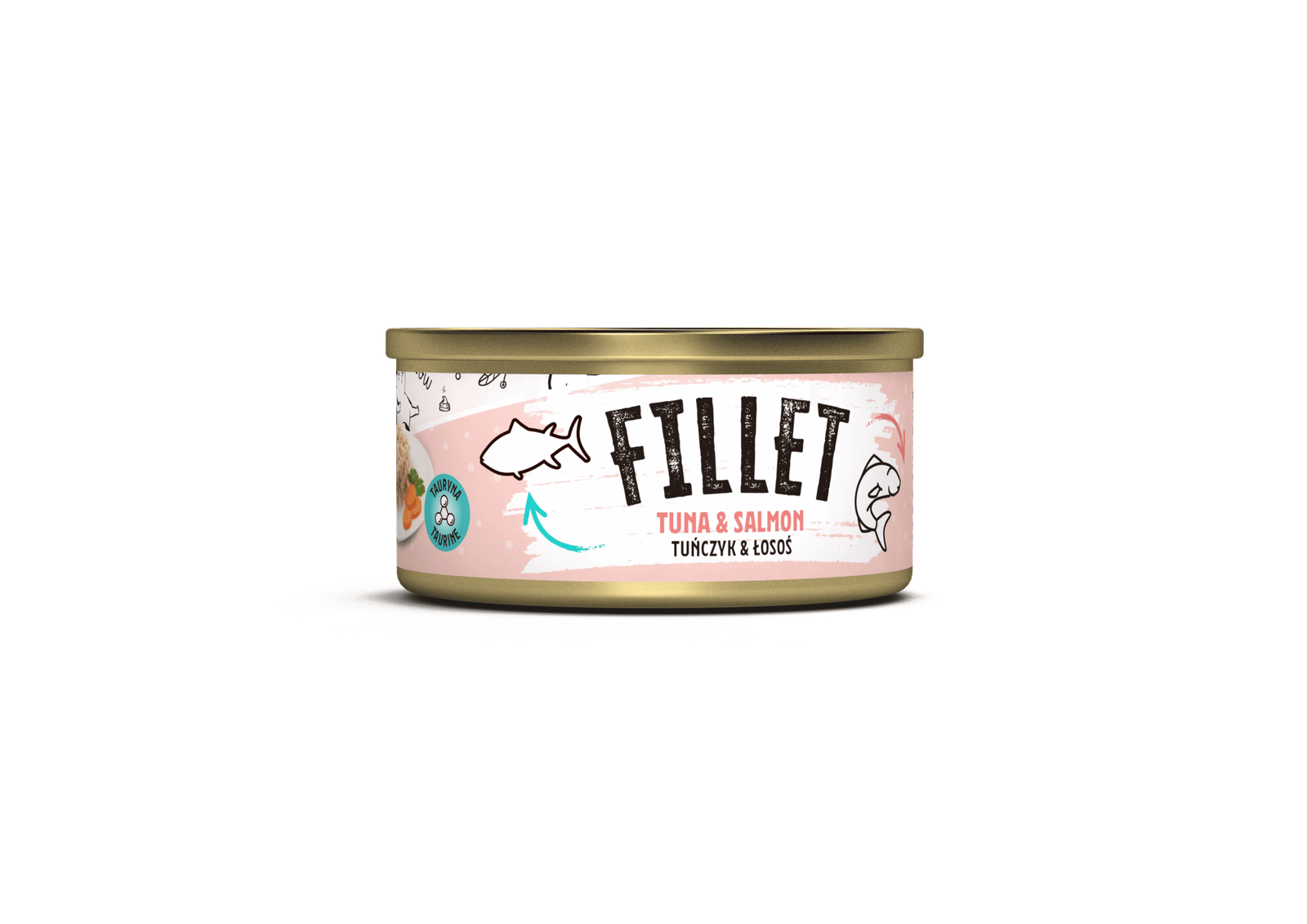 Recompensă umedă pentru pisici adulte Mr. Bandit Fillet, ton si somon, 80g