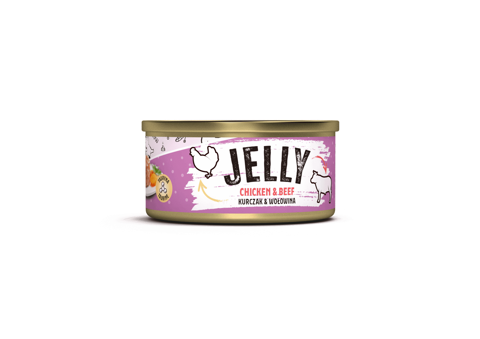 Recompensă umedă pentru pisici adulte Mr. Bandit Jelly, pui și vită, 80g