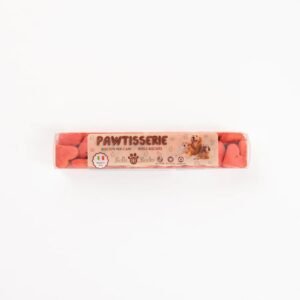 Recompense crocante pentru caini ROLLS ROCKY PAWTISSERIE MINIATURE HEARTS, Red, 50g