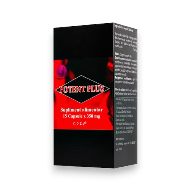 Potent Plus – Capsule pentru Potenta, Erectie si Libido, 15 capsule - imagine 2