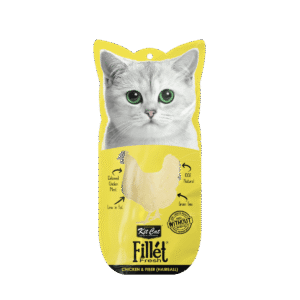 Recompense lichde pentru pisici Kit Cat Fillet Fresh, pui si fibre, hairball, 30g