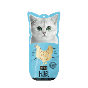 Recompense lichde pentru pisici Kit Cat Fillet Fresh, pui si peste afumat, 30g