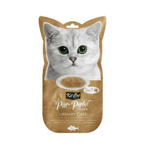 Recompense lichde pentru pisici Kit Cat Purr Puree Plus+ Urinary Care, ton si merisoare, 4x15g