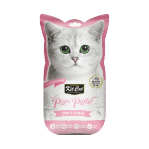 Recompense lichde pentru pisici Kit Cat Purr Puree, ton si somon, 4 x 15g