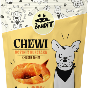 Recompense pentru caini Mr. Bandit CHEWI, oase de pui, 500g