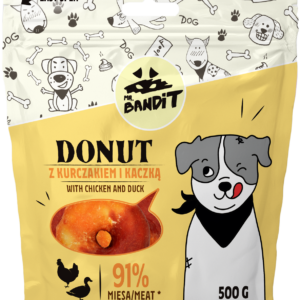 Recompense pentru caini Mr. Bandit Donut, pui si rata, 500 g