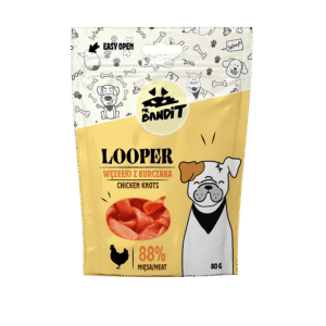 Recompense pentru caini Mr. Bandit LOOPER, pui, 80 g