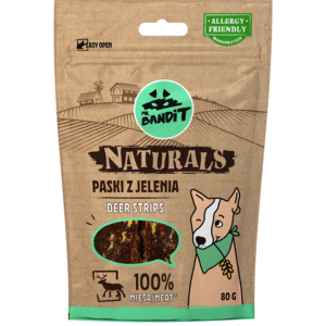Recompense pentru caini Mr. Bandit Natural, cerb, 80g