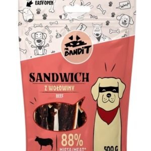 Recompense pentru caini Mr. Bandit SANDWICH, vita, 500 g