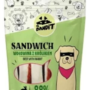 Recompense pentru caini Mr. Bandit SANDWICH, vita si iepure, 500 g