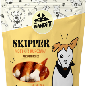 Recompense pentru caini Mr. Bandit SKIPPER, ase de pui, 500g