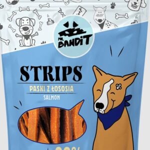 Recompense pentru caini Mr. Bandit STRIPS, somon, 500 g