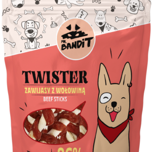 Recompense pentru caini Mr. Bandit TWISTER,vita, 500g