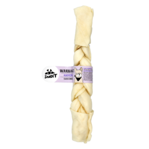 Recompense pentru caini Mr. Bandit, impletitura clasica din piele de vita, 25 cm
