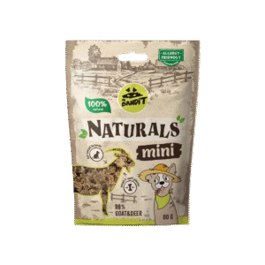 Recompense pentru caini, talie mica, Mr Bandit Naturals Mini, capra si cerb, 80g