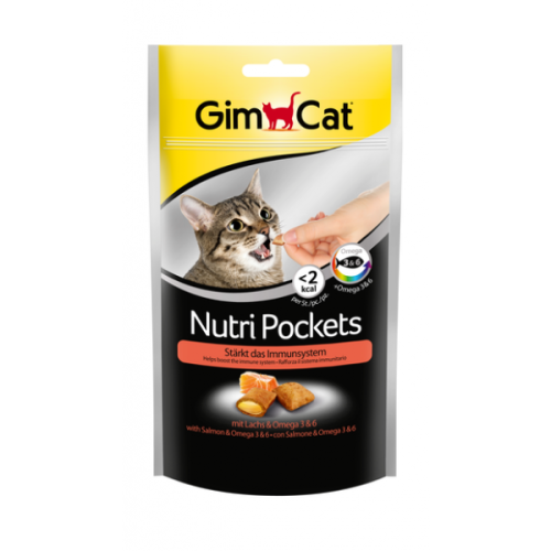 Recompense pentru pisici Gimcat Nutri Pockets cu somon 60 g