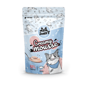 Recompense pentru pisici Mr. Bandit CAT Creamy Mousse, somon, 60 g