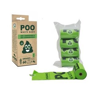 Saci menajeri 100% biodegradabili, POO M-PETS, 22 x 32 cm, 60 buc