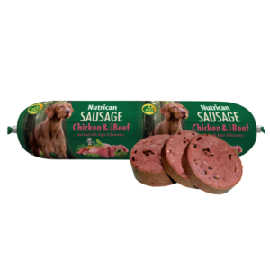 Salam pentru câini Nutrican cu pui si vita 800 gr