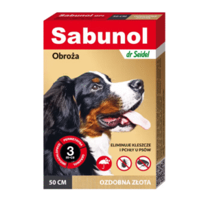 Zgarda antiparazitara pentru caini, albastra cu inimioare, eficienta 3 luni, 50 cm x 2 cm