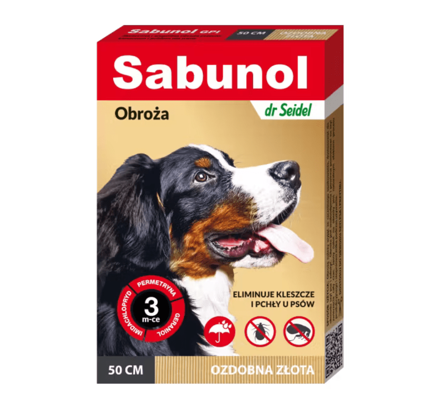 Zgarda antiparazitara pentru caini, rosie cu inimioare, eficienta 3 luni, 50 cm x 2 cm