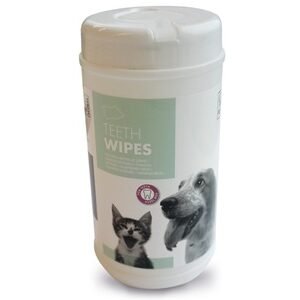 Servetele pentru igiena dintilor Teeth Wipes M-PETS, 18x20,5 cm, 80 buc