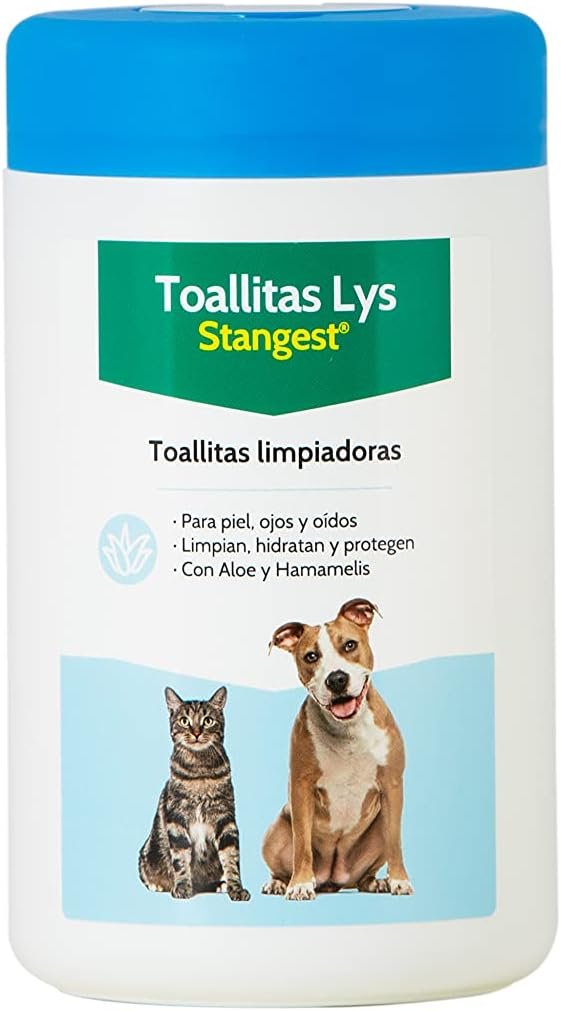 Șervețele umede pentru animale de companie, cu Aloe și Hamamelis, LYS WIPES, 120 buc