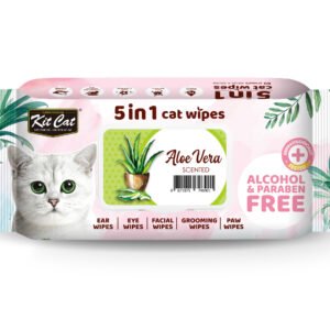 Servetele umede pentru pisici, KIT KAT, 5 in 1, Aloe Vera, 80 buc