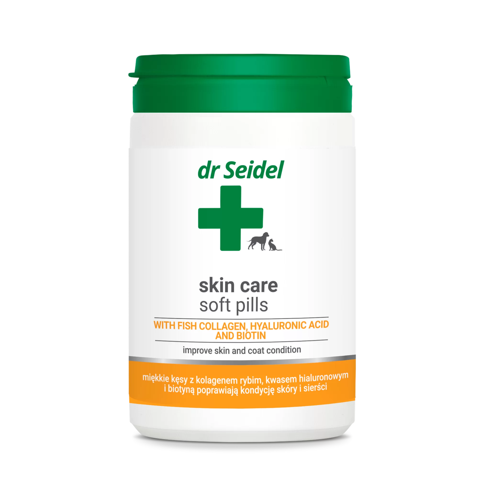 Supliment dermatologic pentru câini și pisici cu piele sensibilă sau blană ternă Dr Seidel Skin Care Softpills