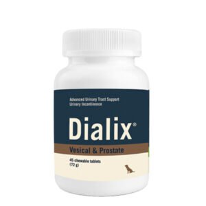 Supliment alimentar pentru consolidarea muschiilor vezicii urinare si pentru functionarea optima la animalele geriatrice și masculi necastrati, DIALIX Vesical & Prostate, VetNova, 45 comprimate