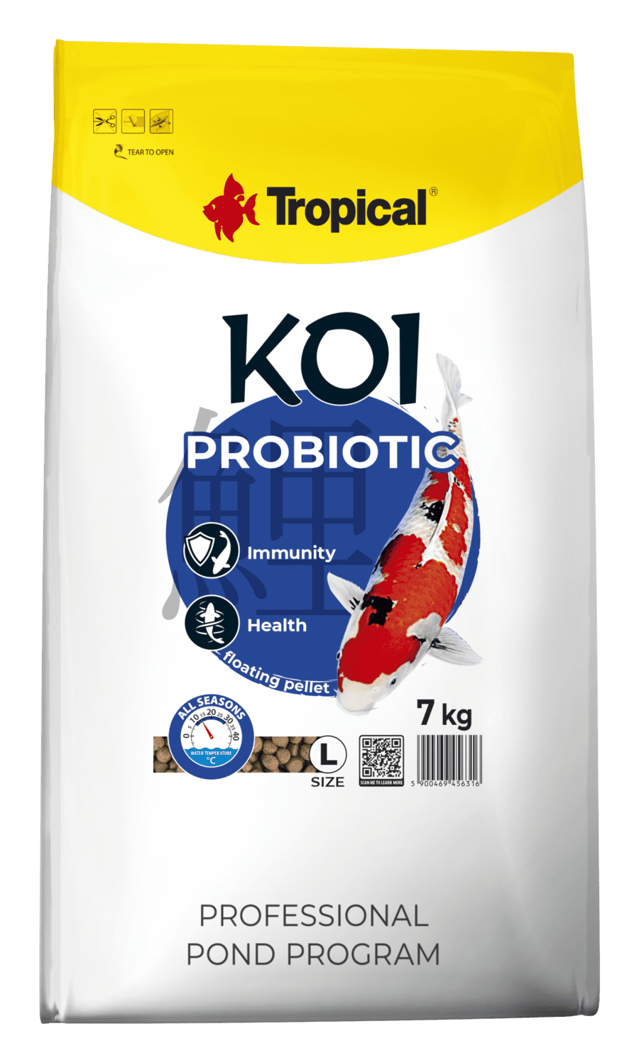 TROPICAL-Fish-KOI PROBIOTIC pellet L-7KG