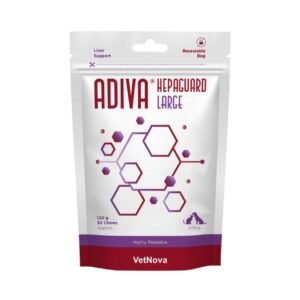 Tablete masticabile pentru sustinerea functiei hepatice, talie mare, ADIVA® Hepaguard Chews, VetNova, 30