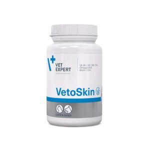 Supliment pentru tratarea afectiunilor dermatologice la caini si pisici Vet Expert VetoSkin Twist-Off, 90 capsule