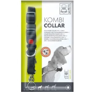 Zgarda cu sistem de semi-choke, neagra, ajustabila, 36-46 cm x 2 cm