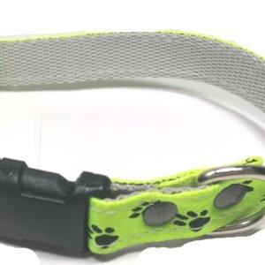 Zgarda ajustabila pentru caini de talie medie si mica, neagra, model labute, 20 mm x 48 cm