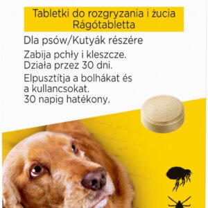 Antiparazitar extern pentru caini intre 11-22 kg AdTab, 1 comprimat masticabil (450 mg)