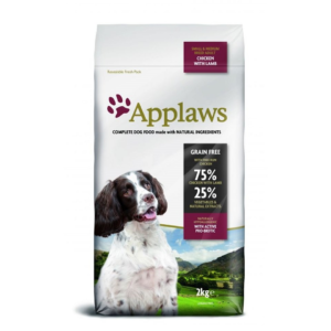 Applaws Dog , Small & Mediu Adult, Pui si Miel, 2 Kg