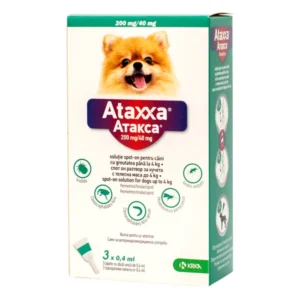 Antiparazitar extern pentru caini Ataxxa Dog, 3 pipete
