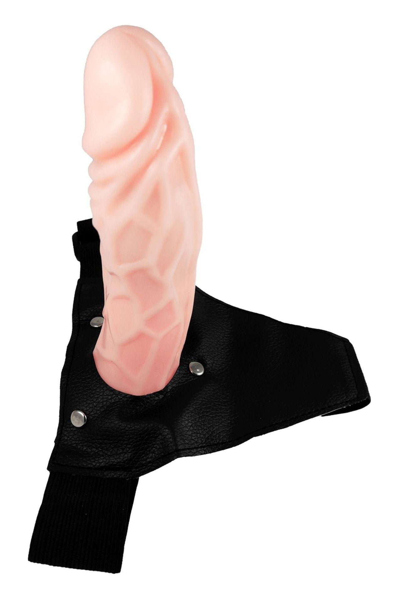 Strap-on Damian cu dildo flexibil, fixare confortabila si aspect realist 16 cm, bej - imagine 6