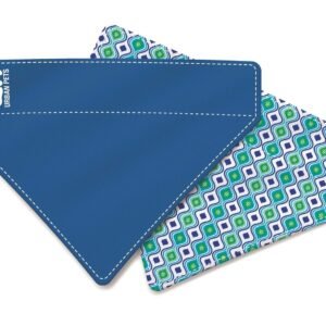 Bandana pentru caini Max & Molly, retro albastra, reversibila, dimensiuni 22.5 cm x 17 cm x 4.5 cm