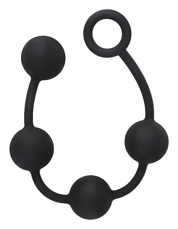 Bile anale Storm din silicon, marime M - lungime 38.5 cm, diametru 4 cm, negru - imagine 2