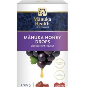 Bomboane dropsuri cu miere de Manuka MGO 400+ si Vitamina C (65g) (aroma coacaze)