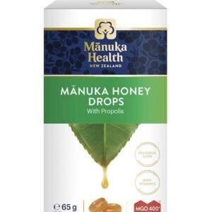 Bomboane dropsuri cu miere de Manuka MGO 400+ si Vitamina C (65g) (cu propolis)