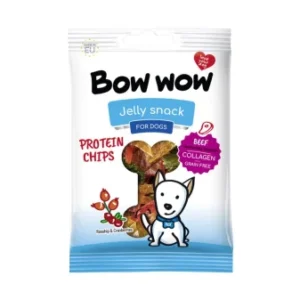 Bow Wow Protein Chips Recompense Functionale cu Colagen 60 Gr