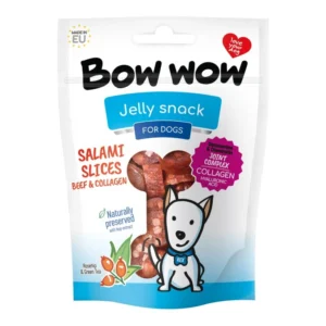 Bow Wow Recompense pentru Caini Felii de Salam cu Vita si Colagen 80 Gr