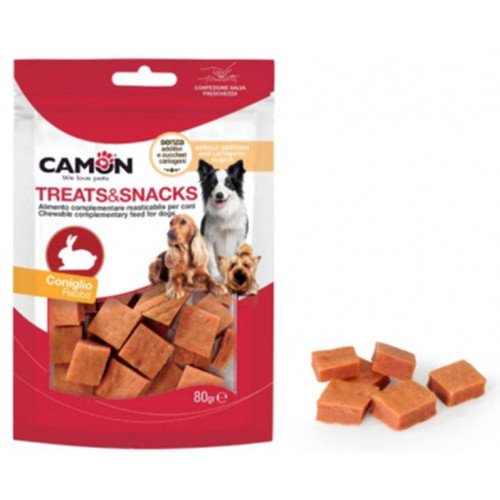 Recompense pentru caini Camon Big Bites cu Iepure 80 gr