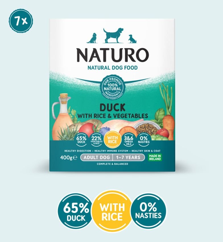Caserola Naturo Adult cu Carne de Rata, Orez si Legume 400 gr