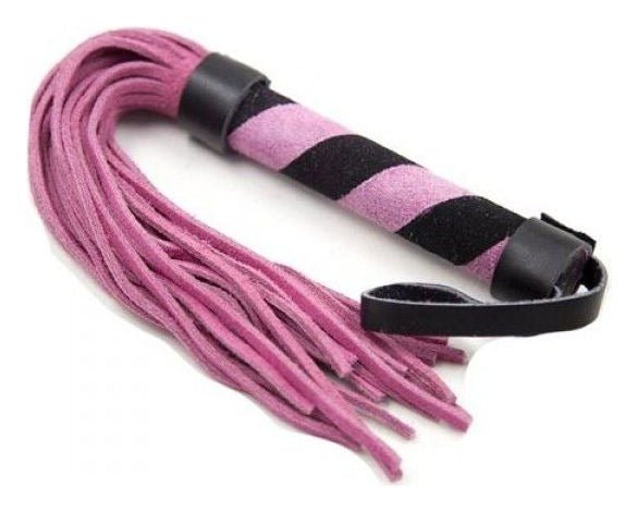 Bici din piele pentru jocuri erotice si bondage Line Whip, design premium si elegant, roz - imagine 2